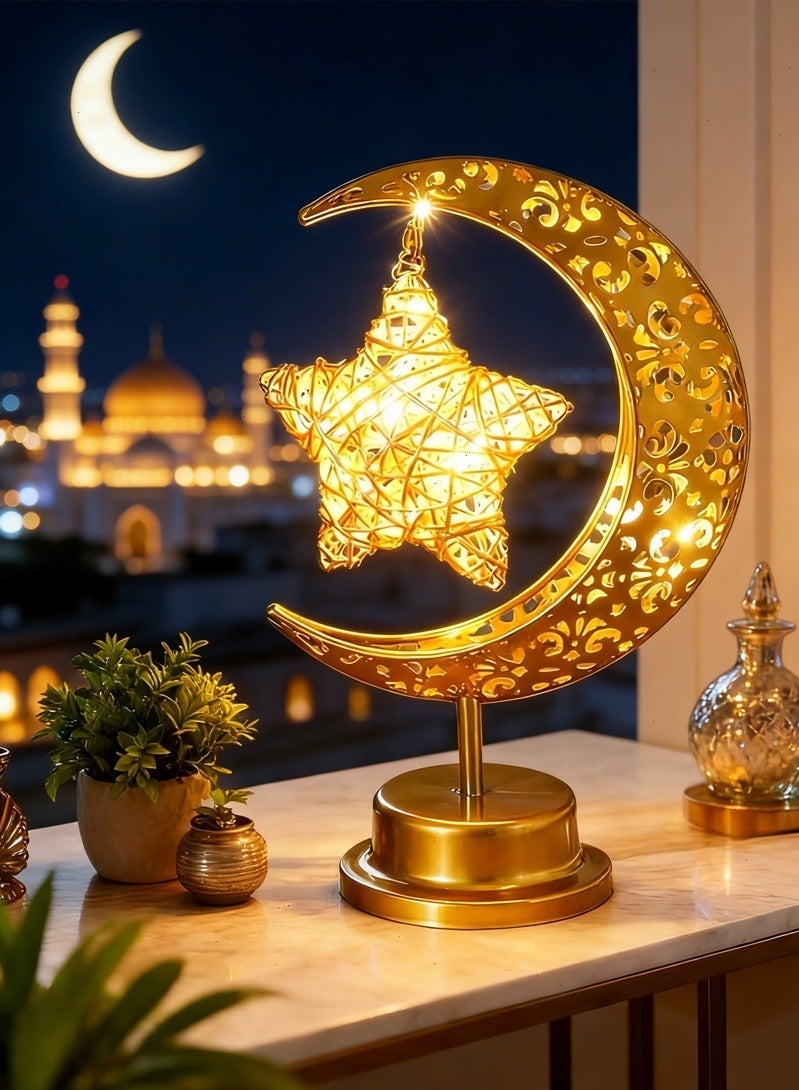 أضواء رمضان، مصابيح مكتبية LED، مصابيح ليلية تعمل بالبطارية، زينة رمضان مثالية - Image 1